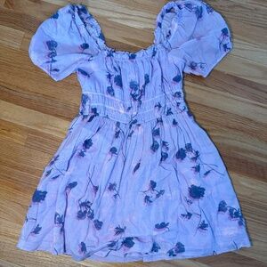 Nordstrom Purple Floral Mini Dress